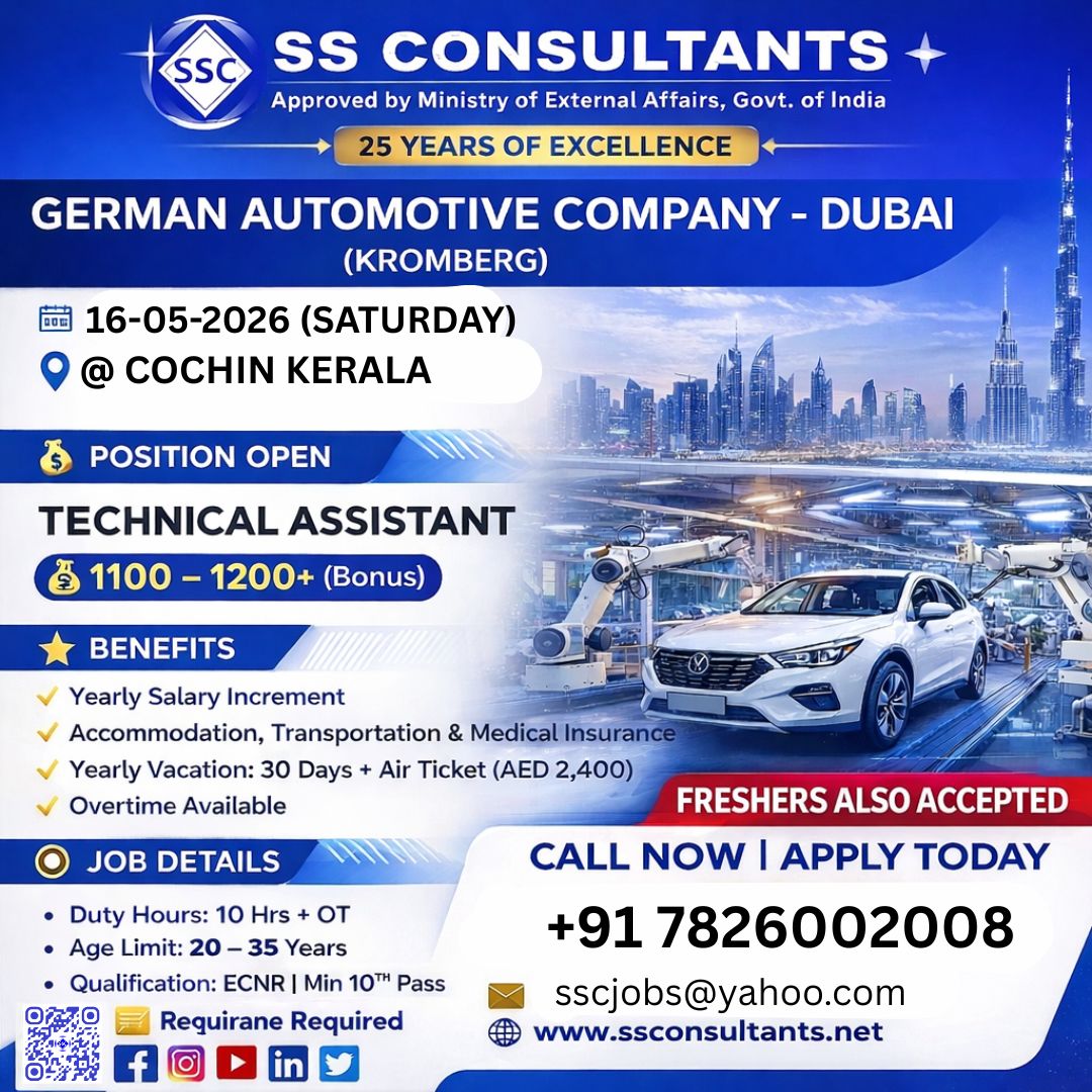 Urgent Hiring for Dubai