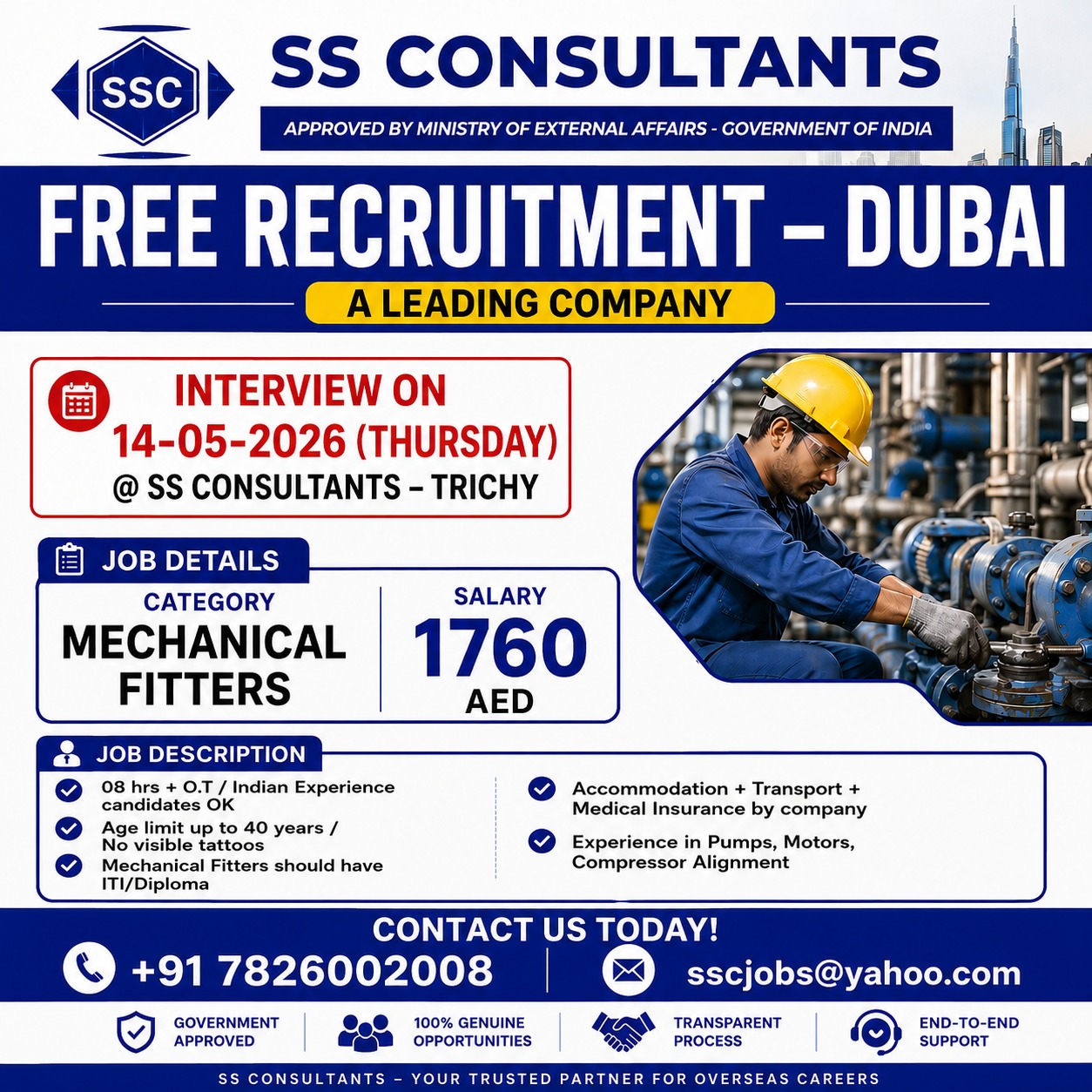 Urgent Hiring for Dubai
