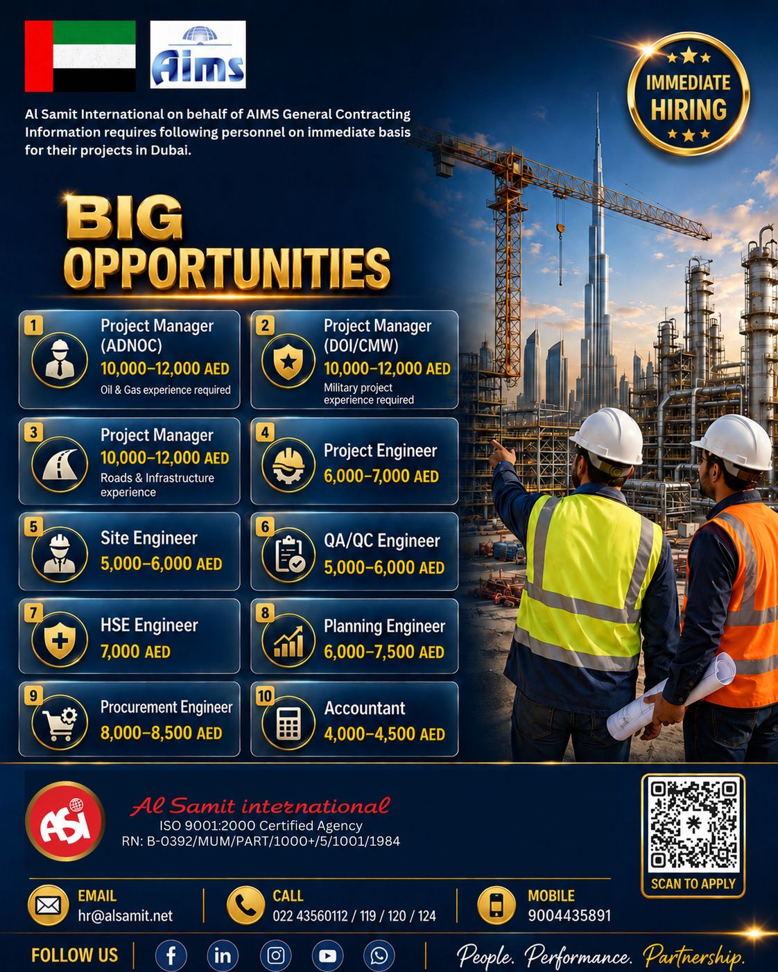 Urgent Hiring for Dubai