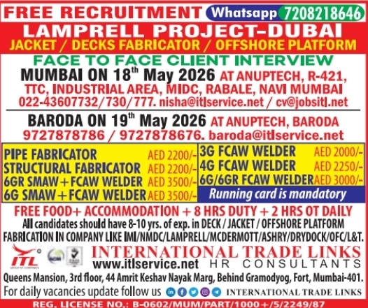 Urgent Hiring for Dubai