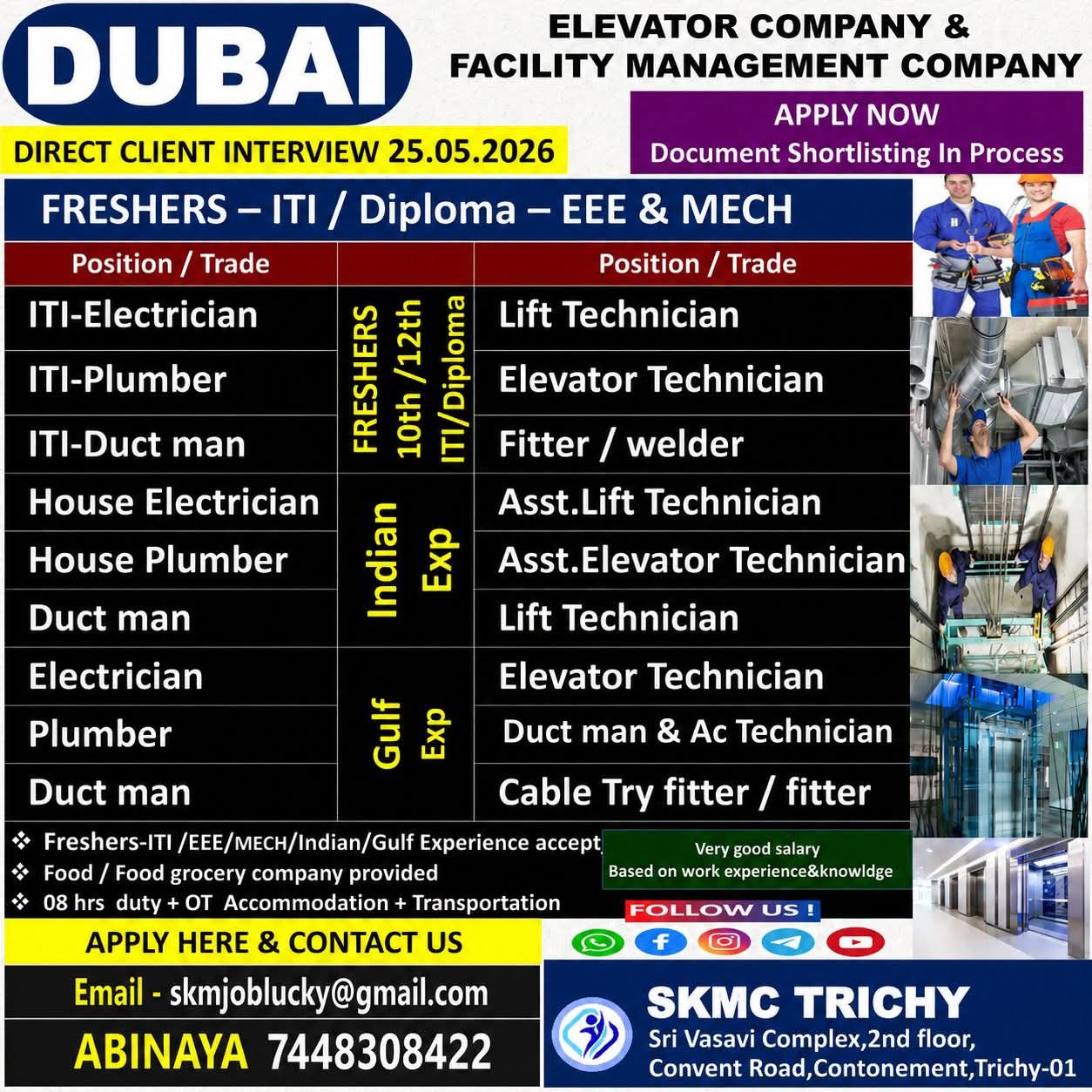 Urgent Hiring for Dubai