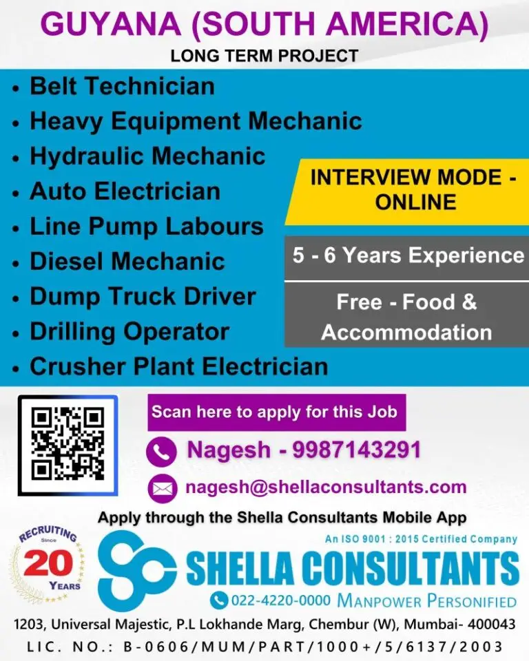 Urgent Hiring for Guyana
