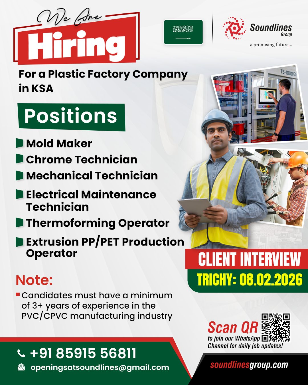 Urgent Hiring for KSA