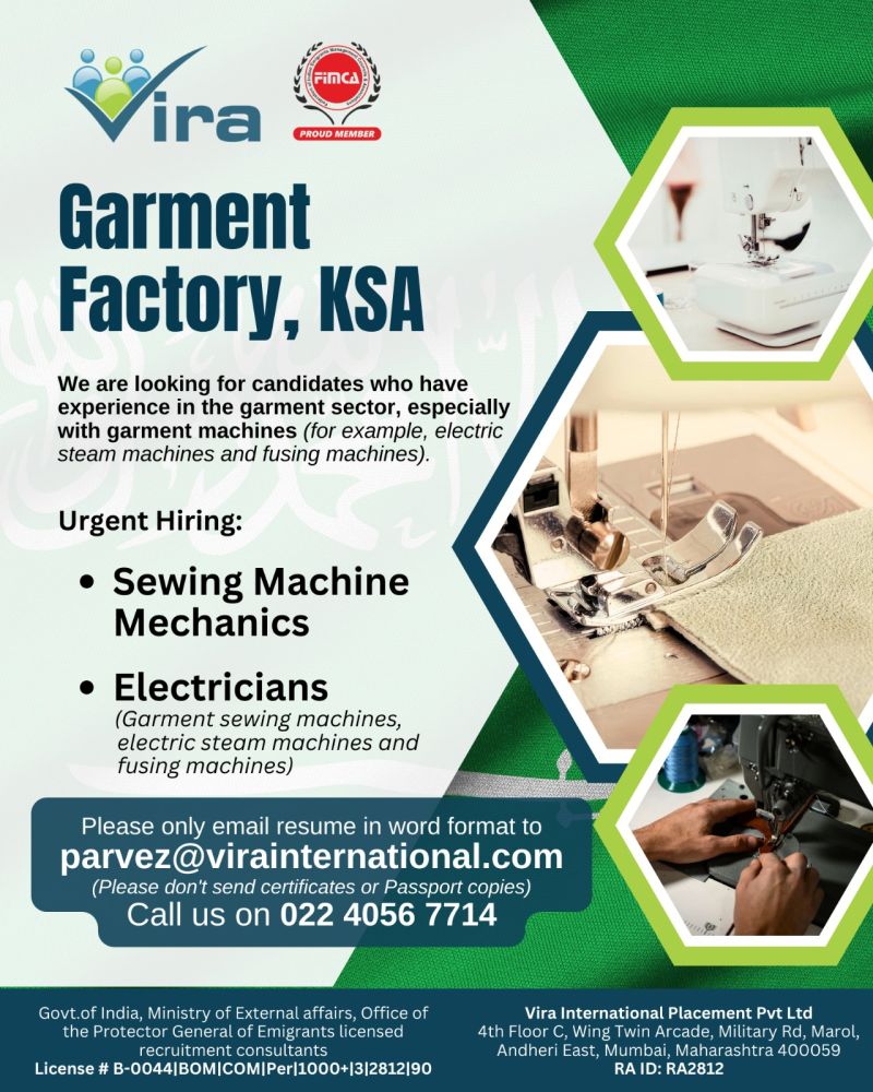 Urgent Hiring for KSA