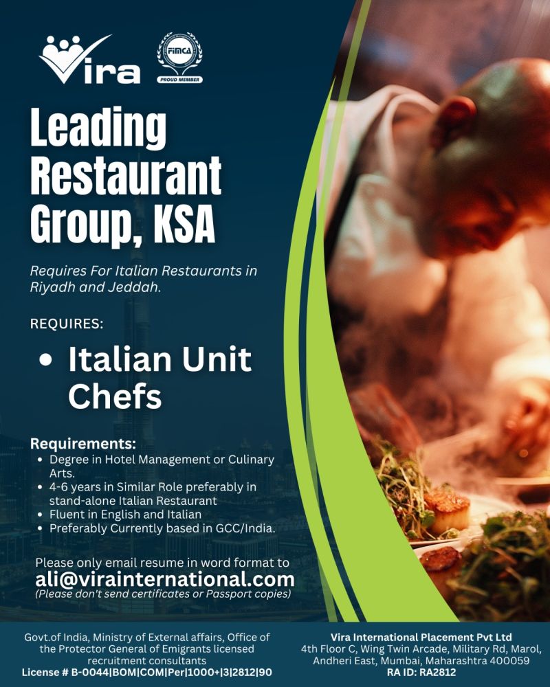 Urgent Hiring for KSA