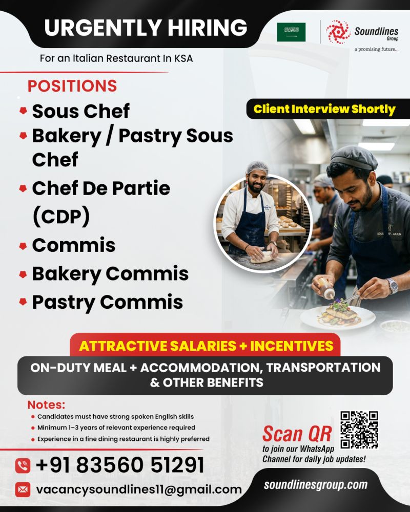 Urgent Hiring for KSA