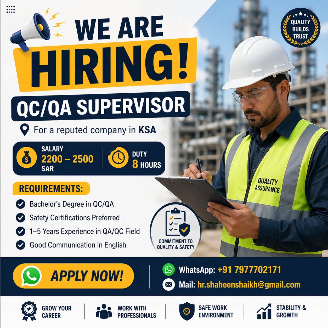 Urgent Hiring for KSA