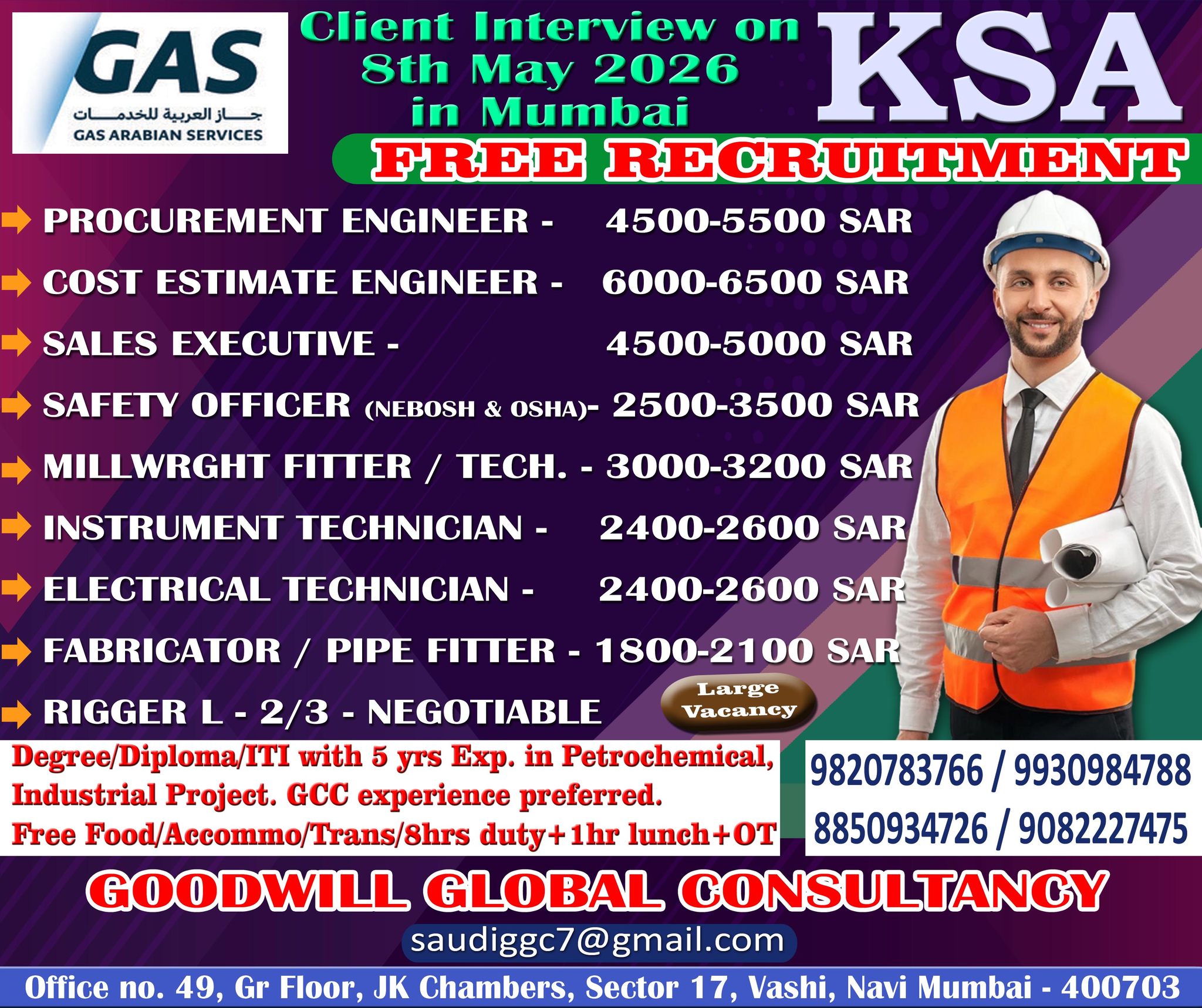 Urgent Hiring for KSA