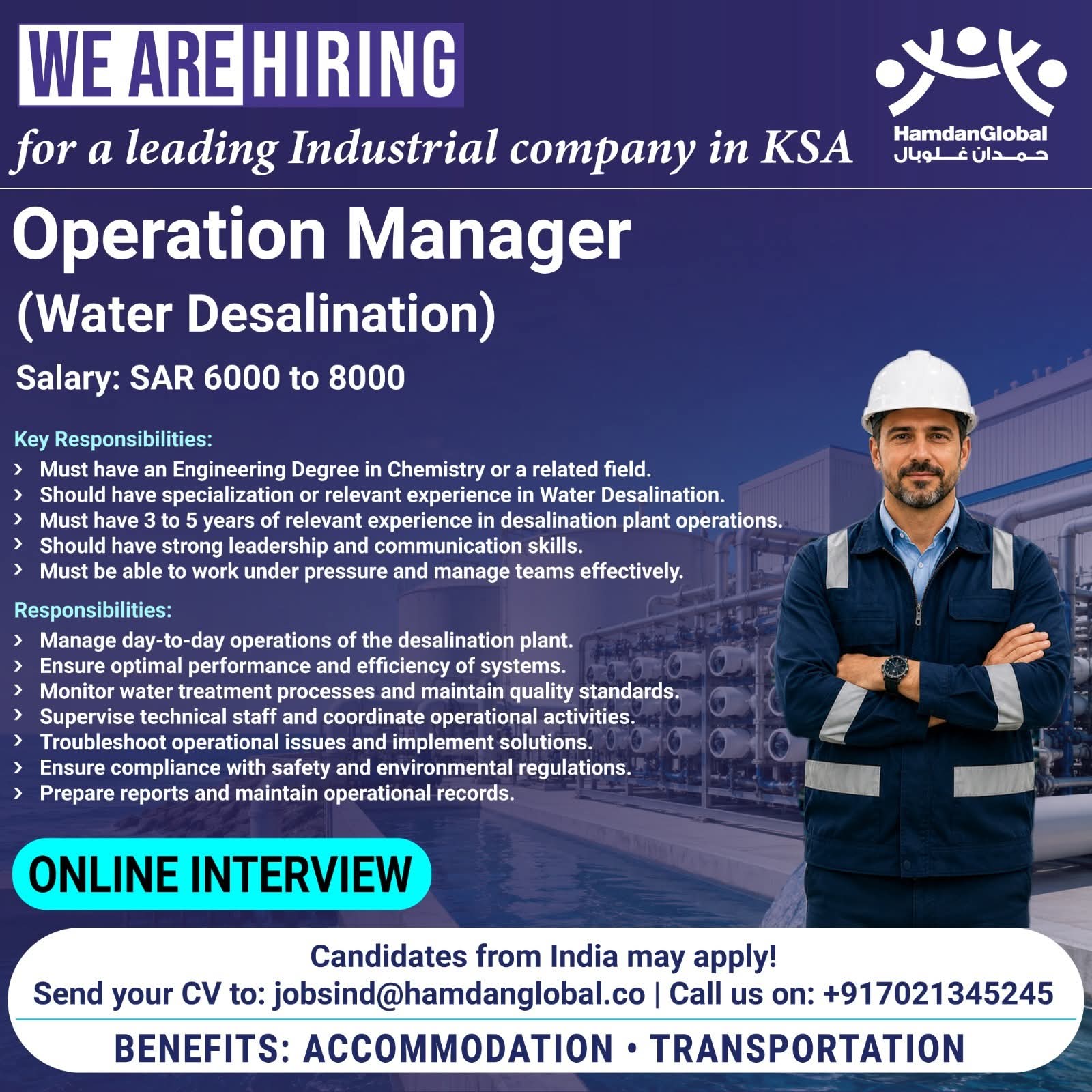 Urgent Hiring for KSA