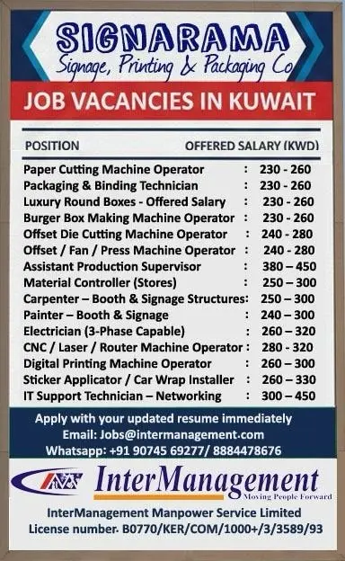 Urgent Hiring for Kuwait