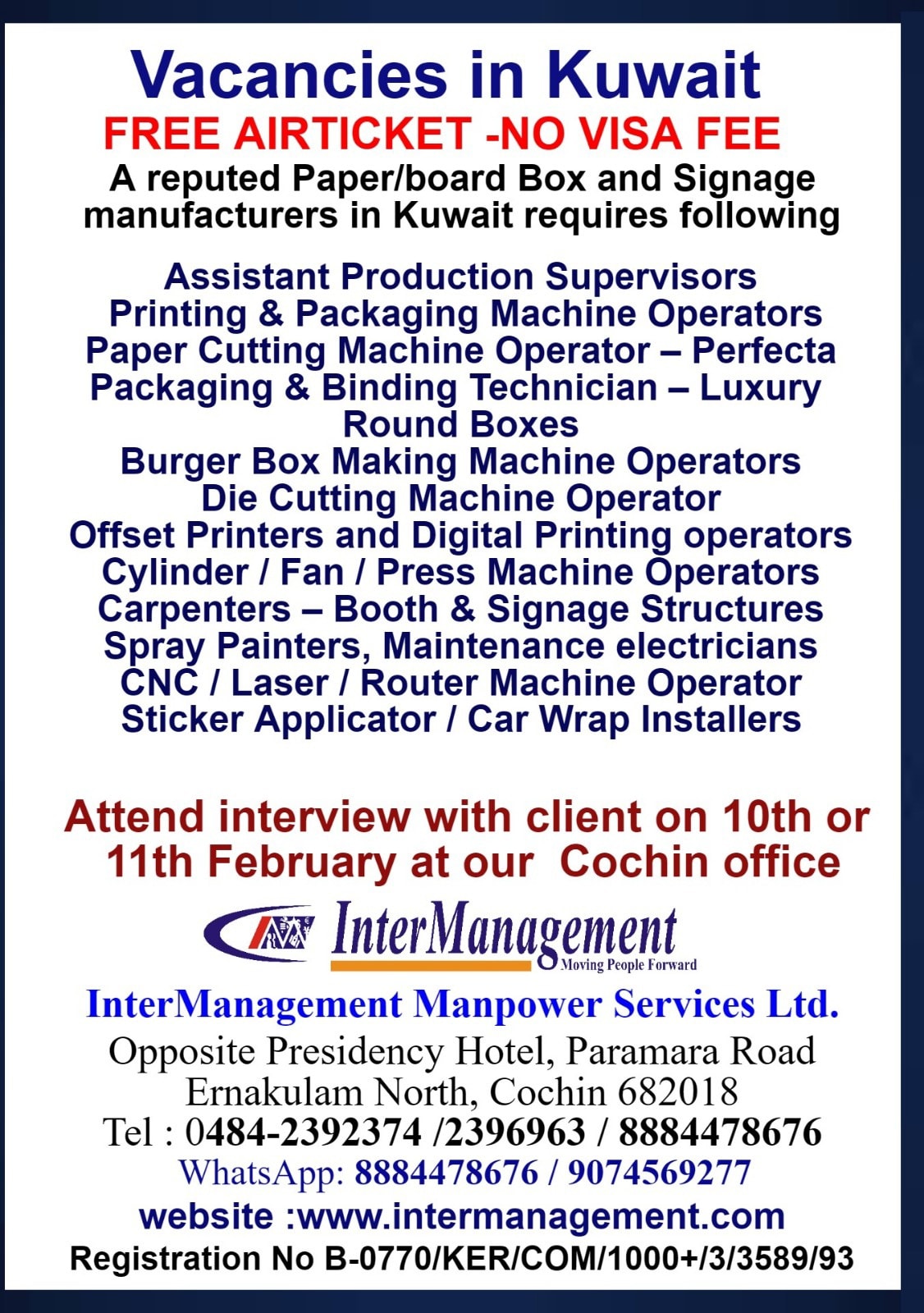 Urgent Hiring for Kuwait