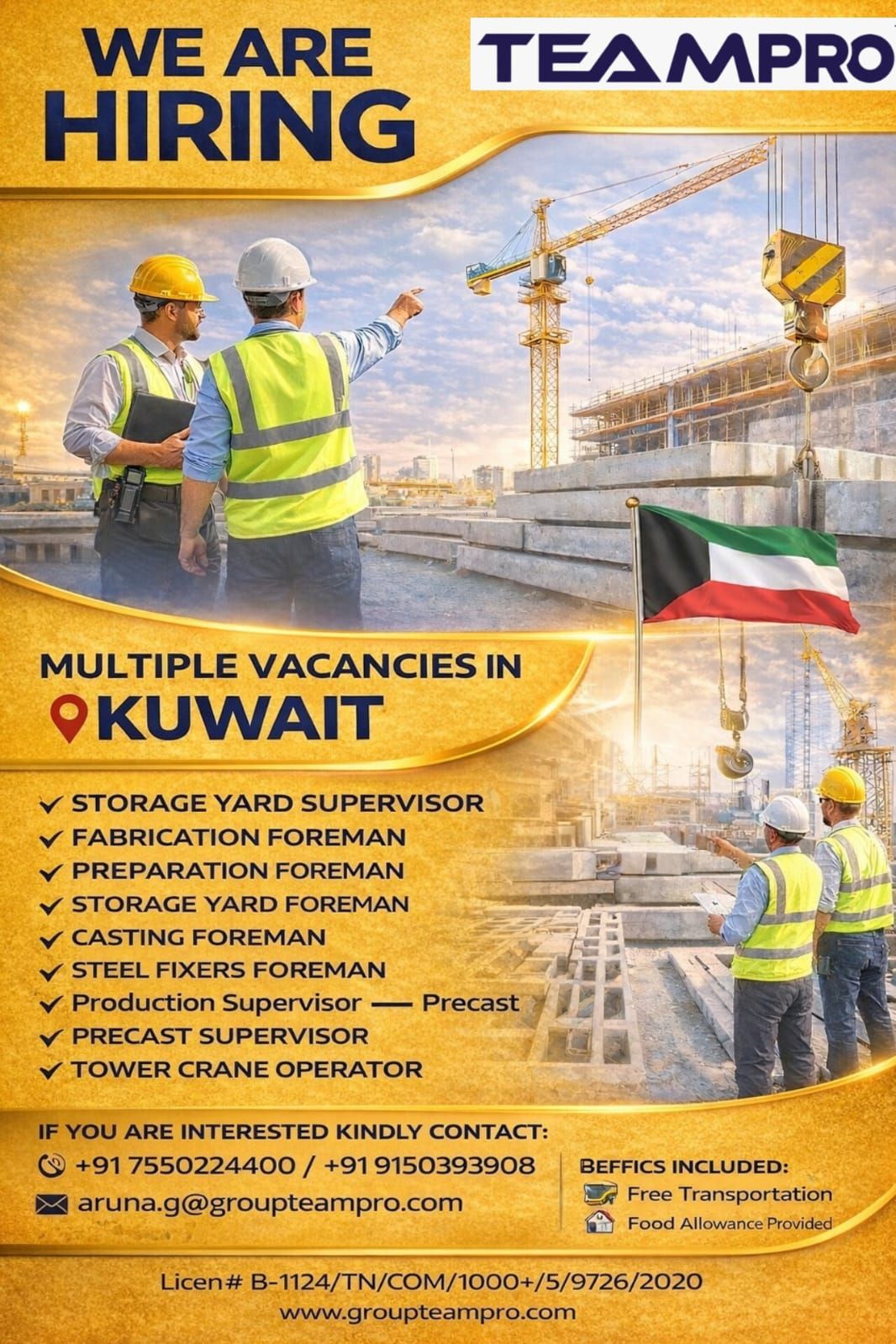 Urgent Hiring for Kuwait