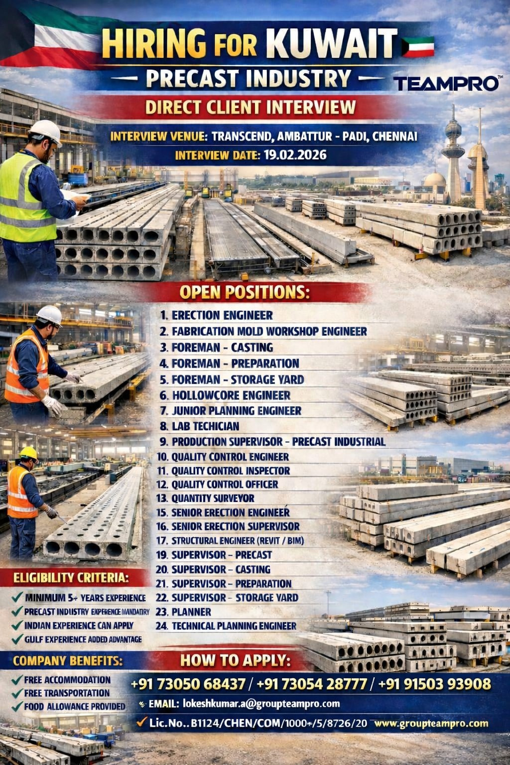 Urgent Hiring for Kuwait