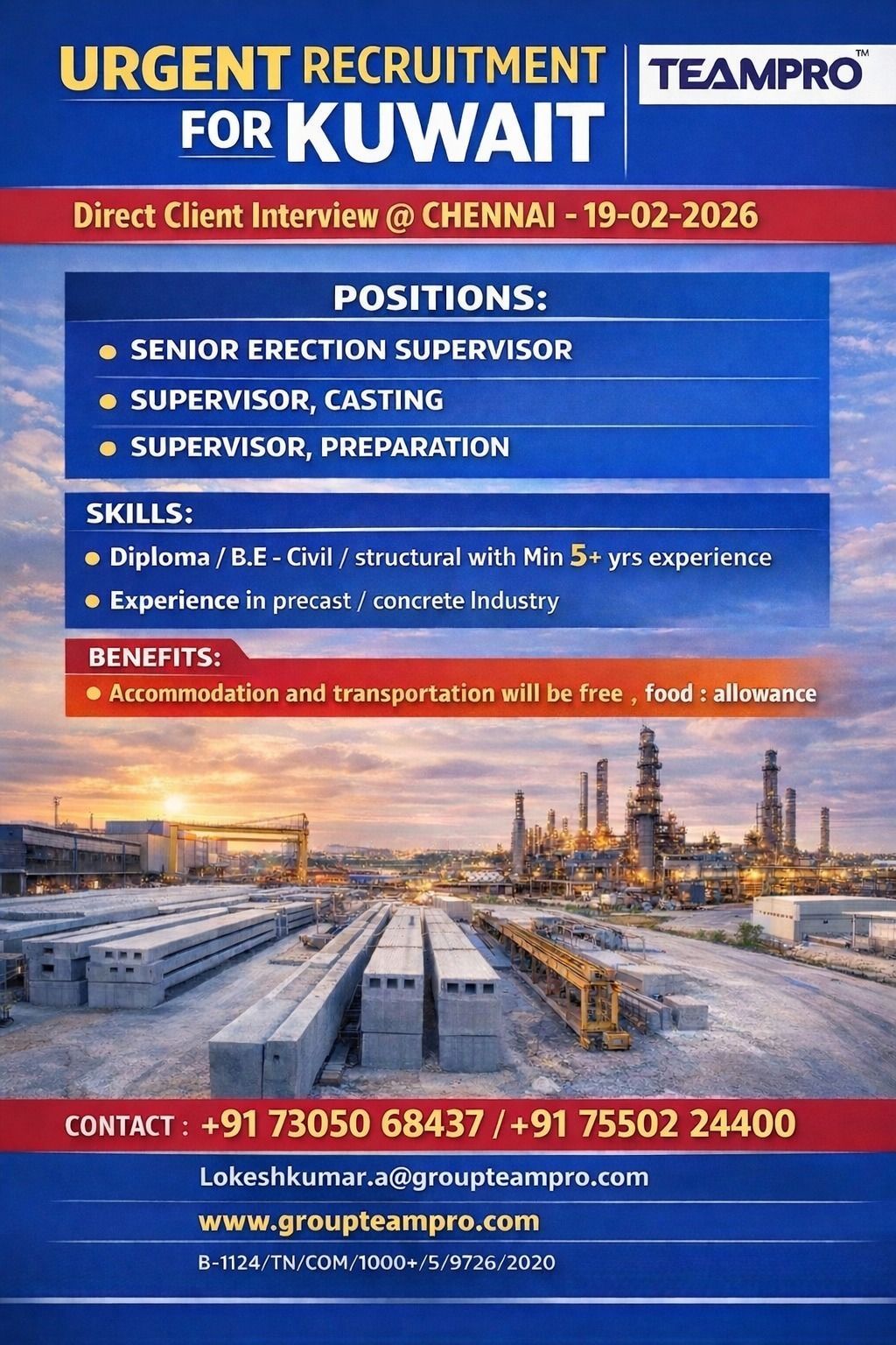 Urgent Hiring for Kuwait