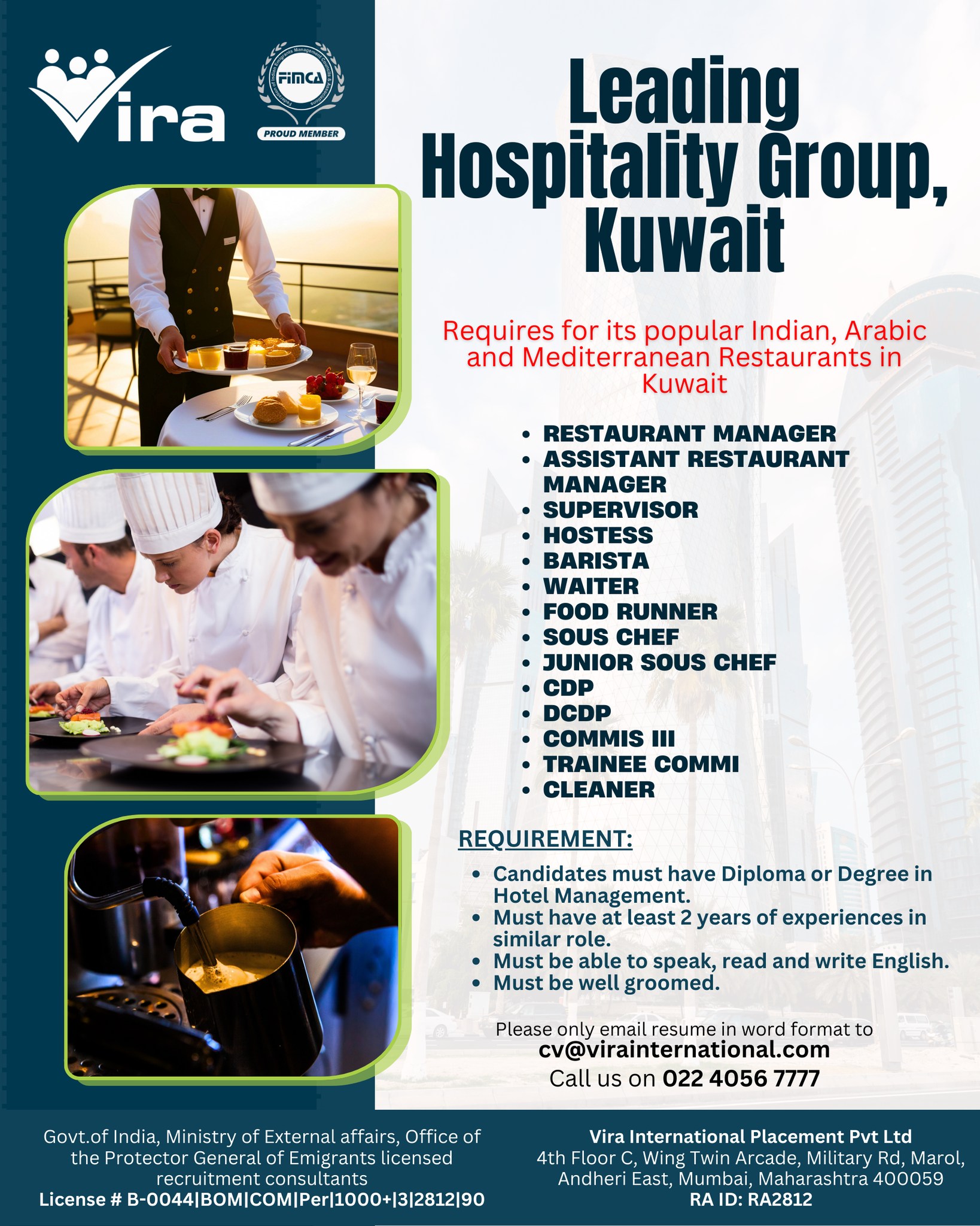 Urgent Hiring for Kuwait