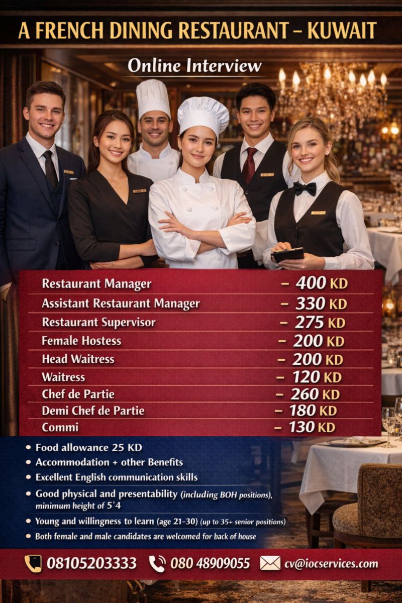 Urgent Hiring for Kuwait