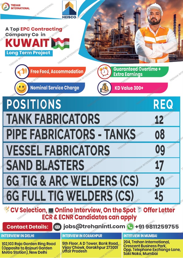 Urgent Hiring for Kuwait
