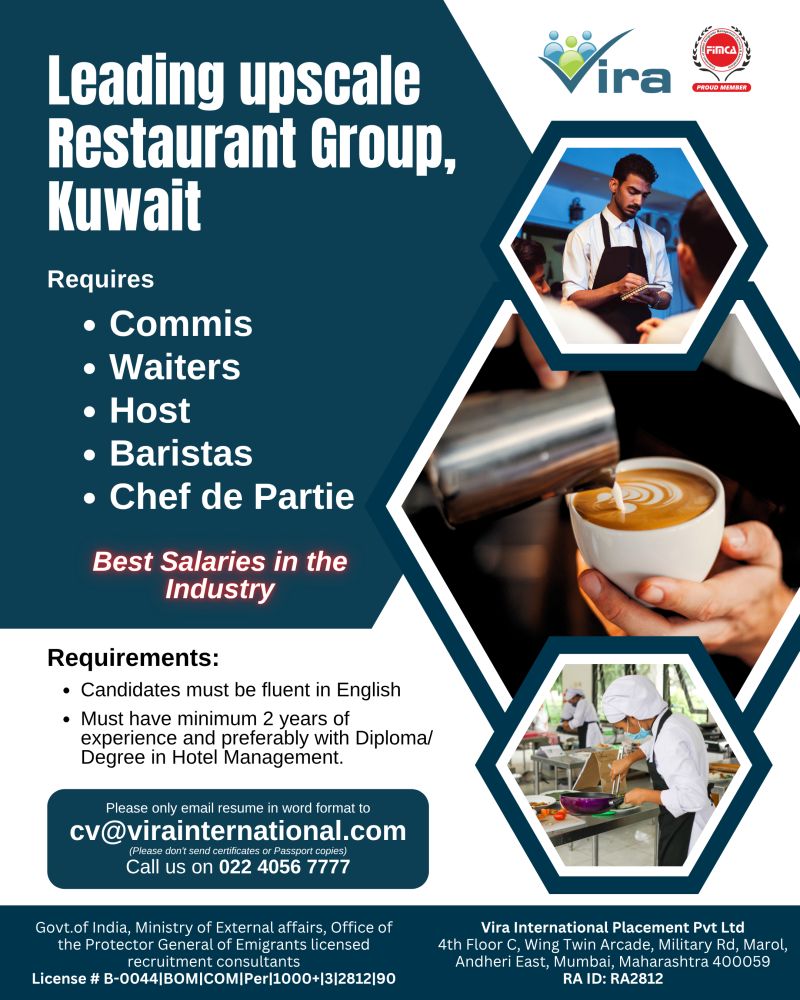 Urgent Hiring for Kuwait