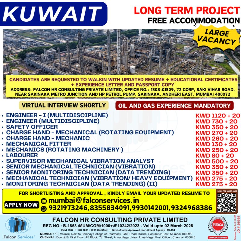 Urgent Hiring for Kuwait