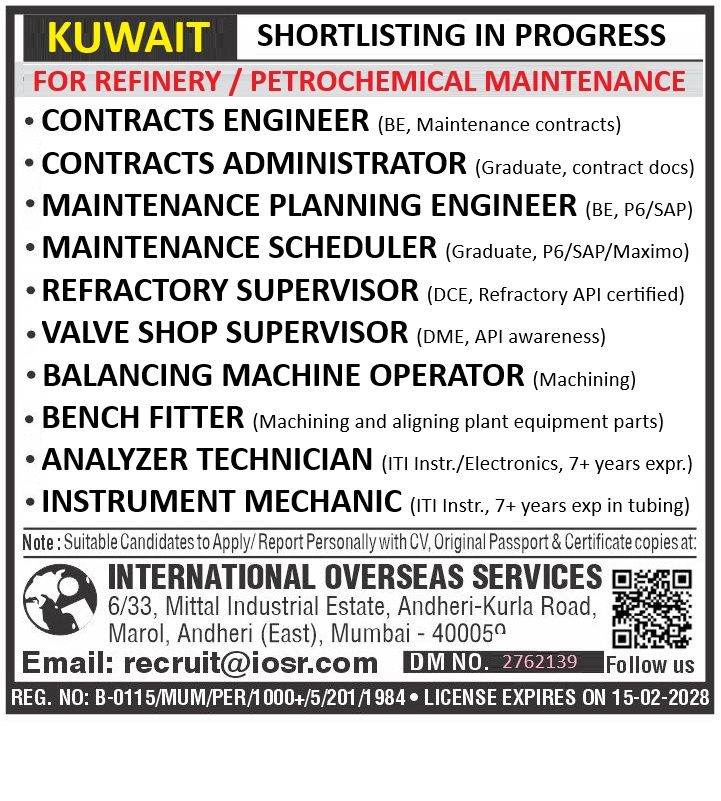 Urgent Hiring for Kuwait