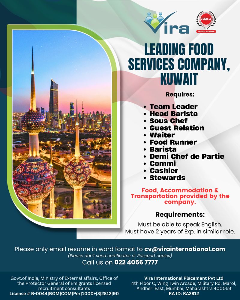 Urgent Hiring for Kuwait