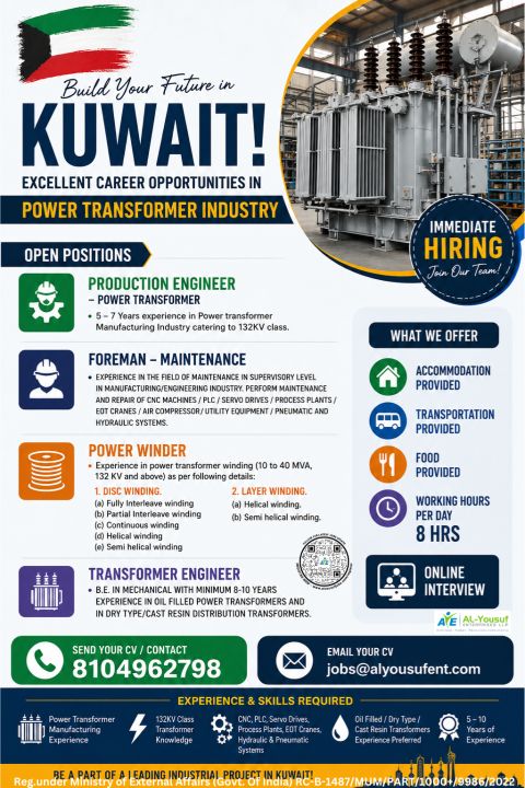 Urgent Hiring for Kuwait