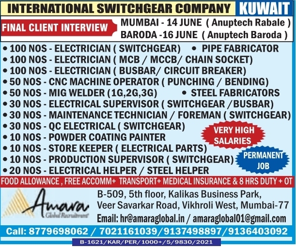 Urgent Hiring for Kuwait