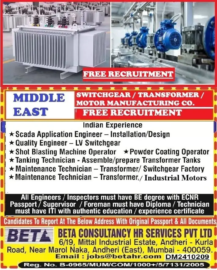 Urgent Hiring for Middle East