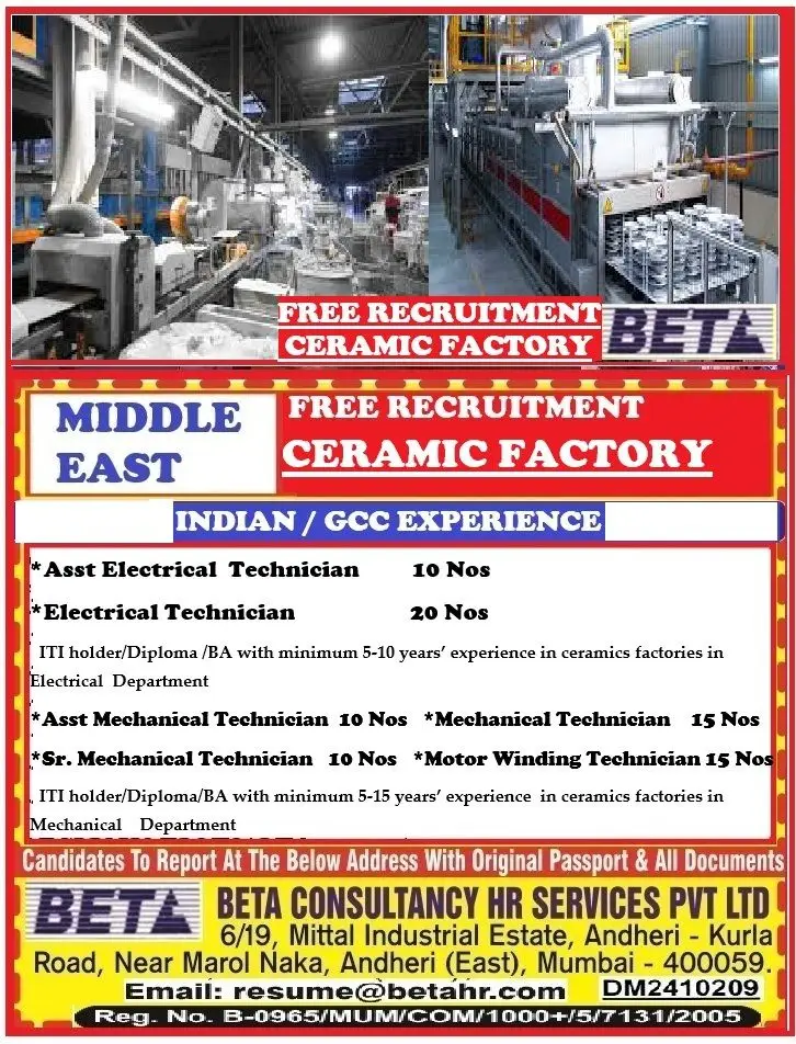 Urgent Hiring for Middle East