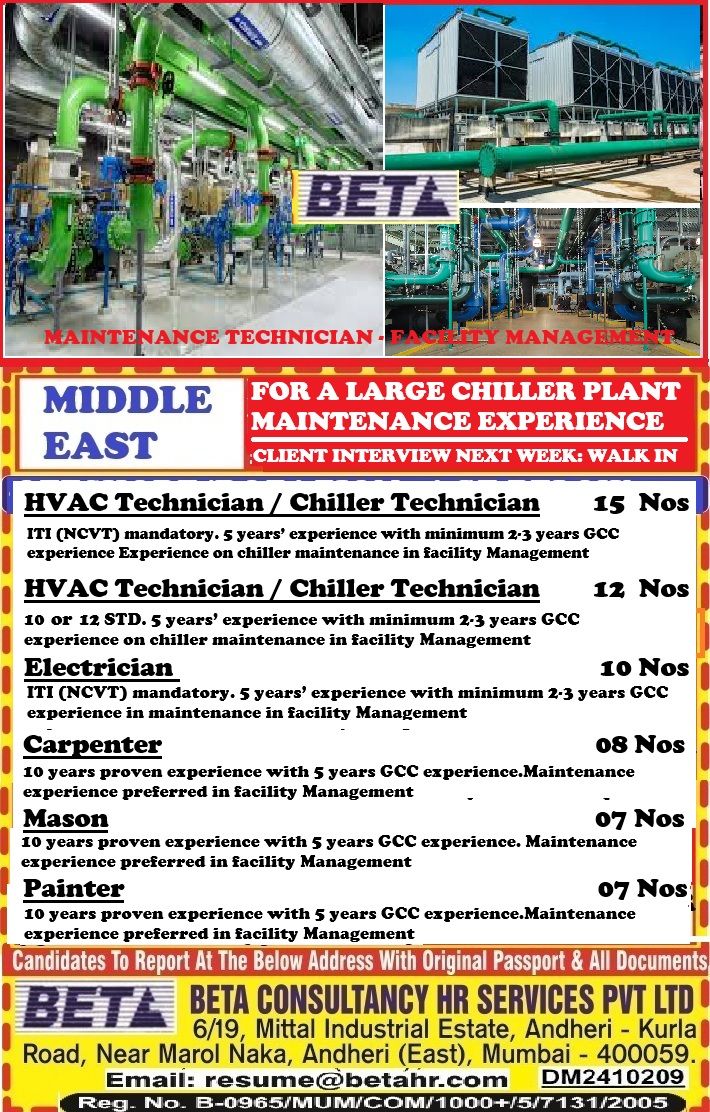 Urgent Hiring for Middle East