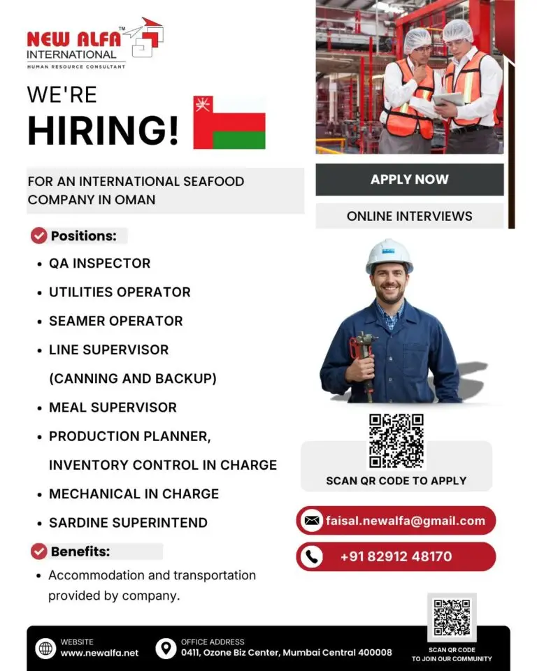 Urgent Hiring for Oman