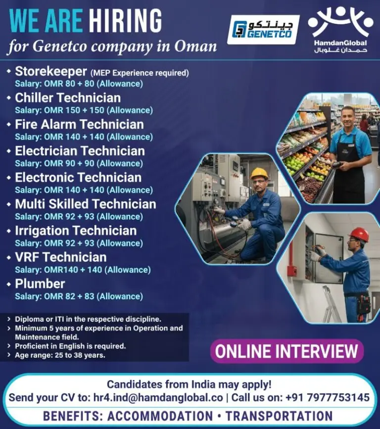Urgent Hiring for Oman