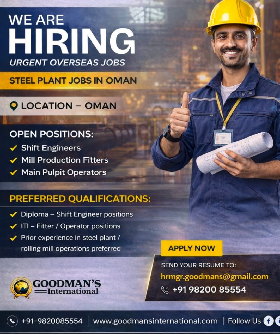Urgent Hiring for Oman