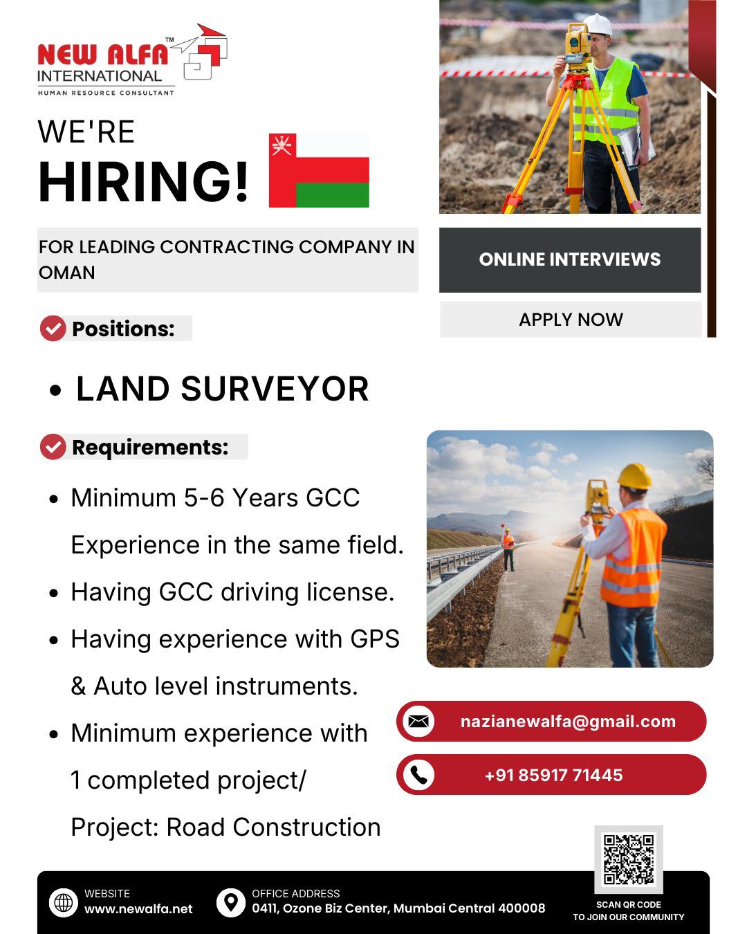 Urgent Hiring for Oman