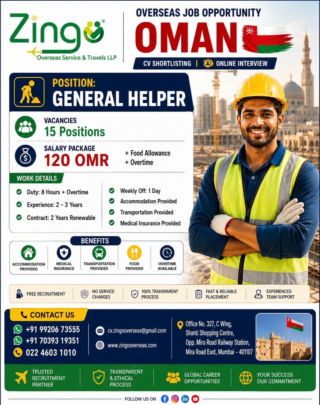 Urgent Hiring for Oman