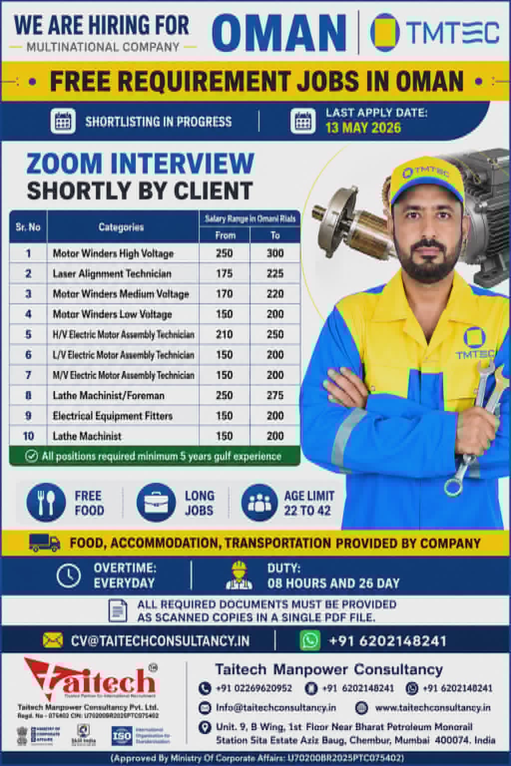 Urgent Hiring for Oman