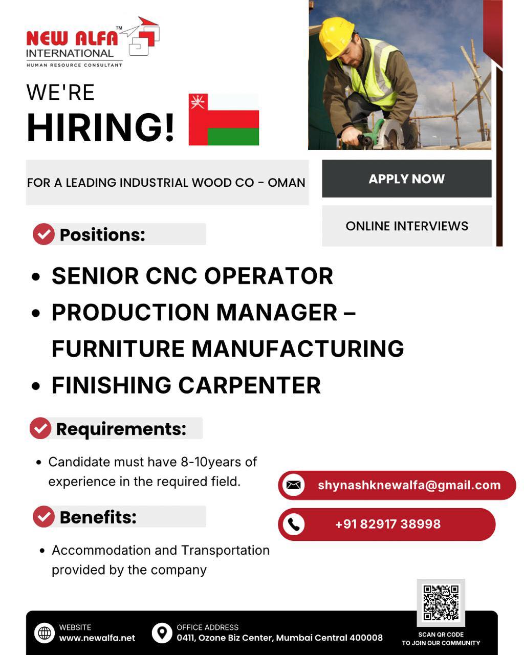 Urgent Hiring for Oman