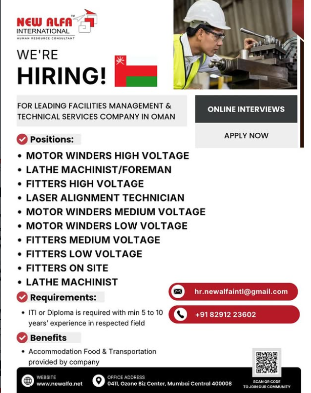 Urgent Hiring for Oman