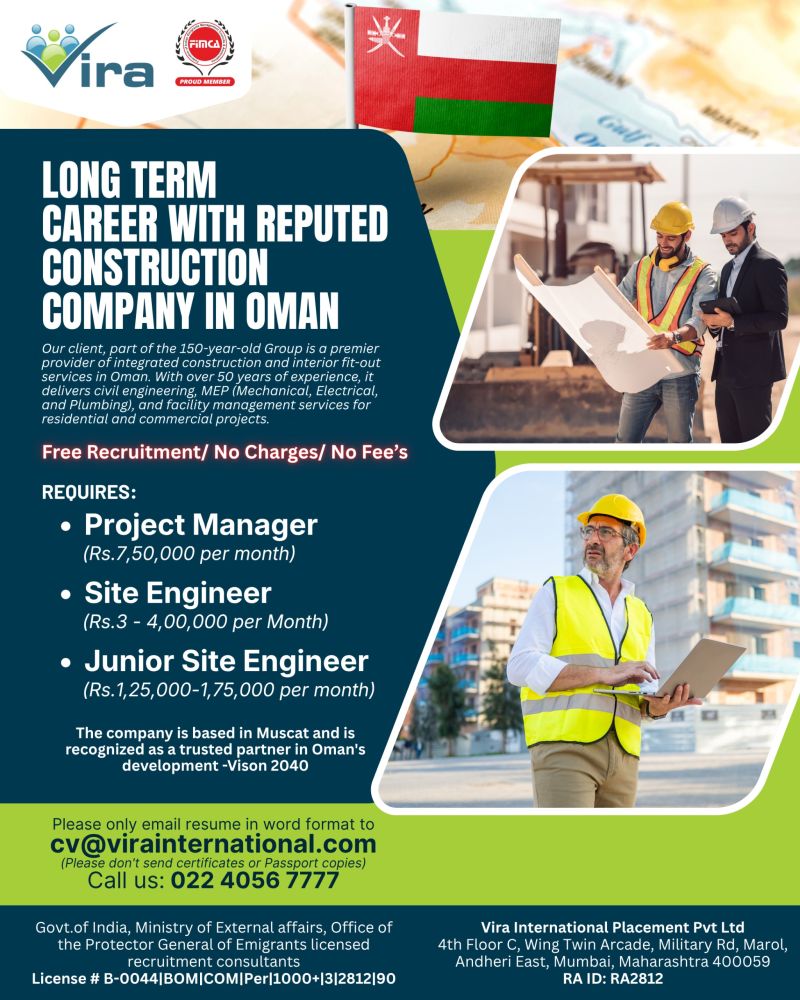 Urgent Hiring for Oman