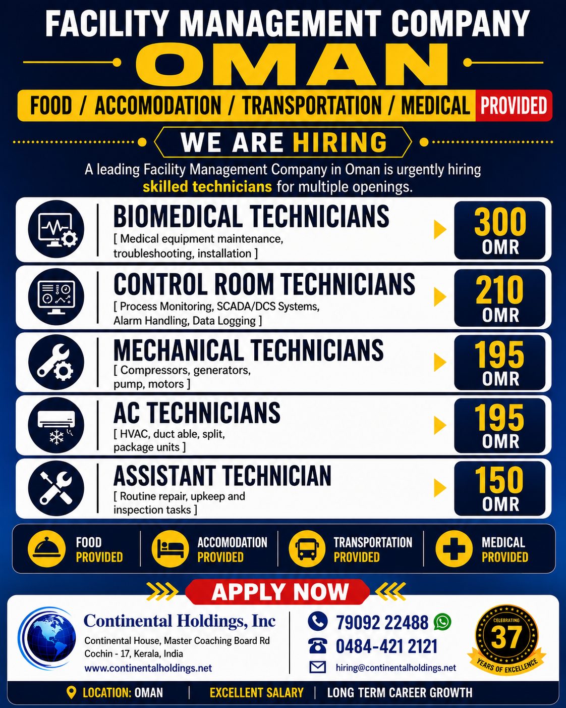 Urgent Hiring for Oman