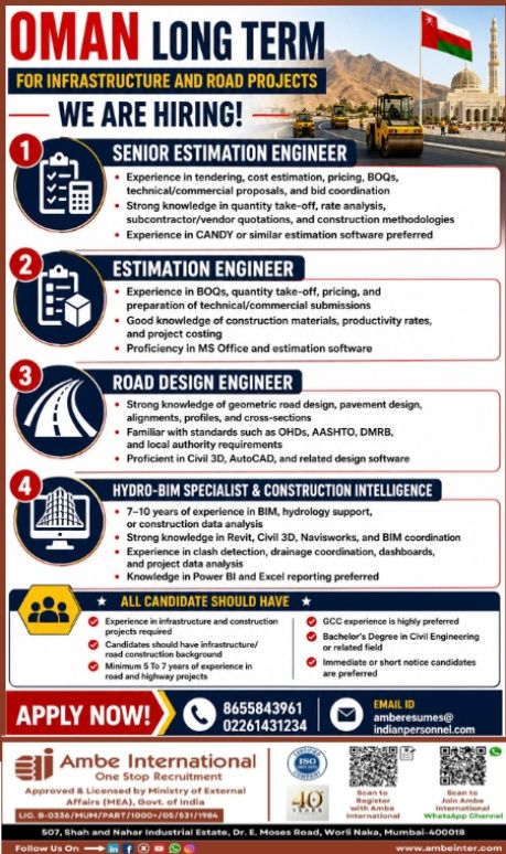Urgent Hiring for Oman