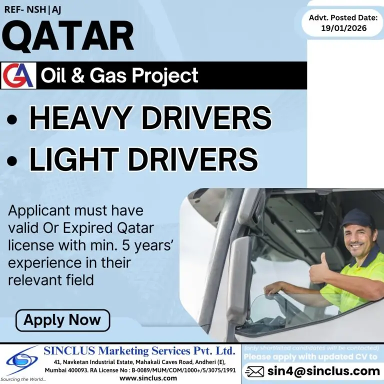 Urgent Hiring for Qatar