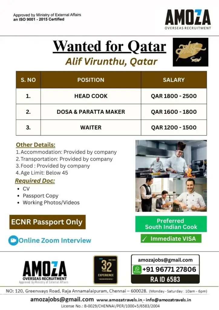 Urgent Hiring for Qatar