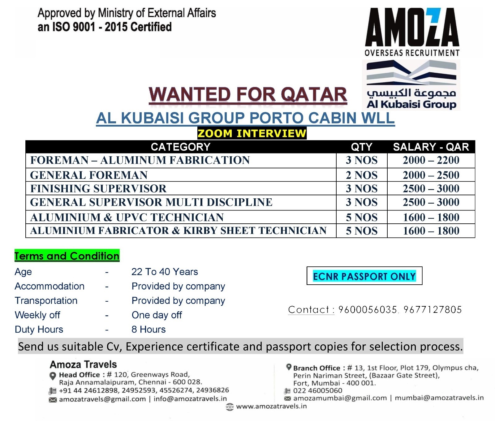 Urgent Hiring for Qatar