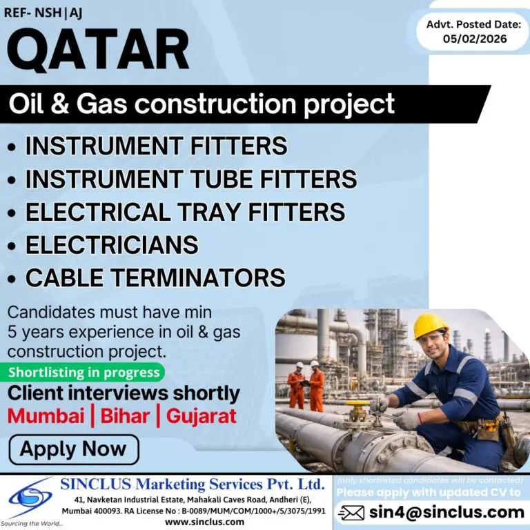 Urgent Hiring for Qatar