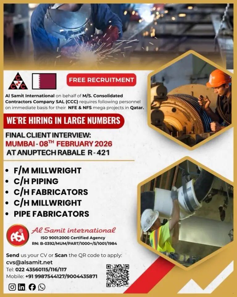 Urgent Hiring for Qatar