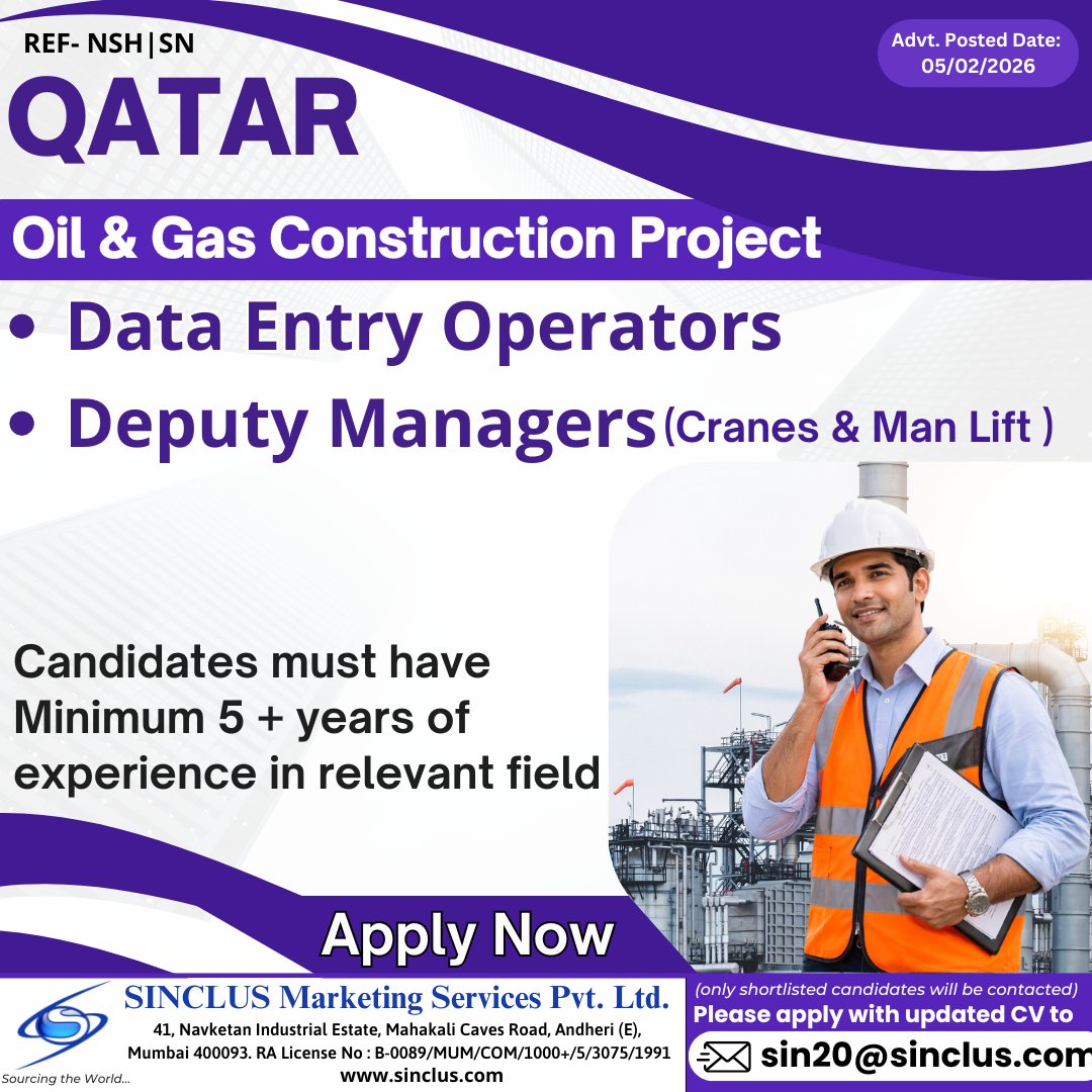 Urgent Hiring for Qatar