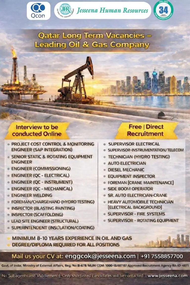 Urgent Hiring for Qatar