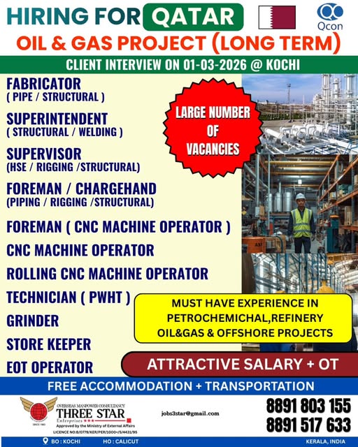 Urgent Hiring for Qatar