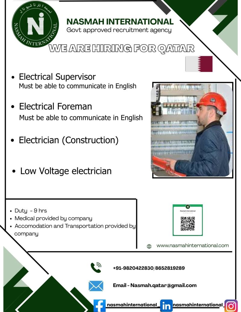 Urgent Hiring for Qatar
